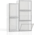 5 Pack Stackable Storage Bins with Clear Lids - Space-Saving Display