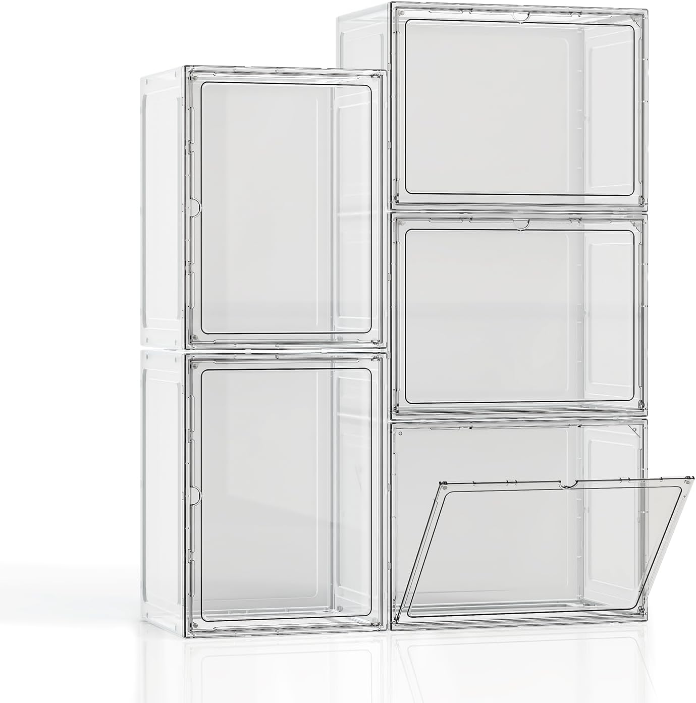 Stackable Storage Bins with Lids for Organized Living Spaces