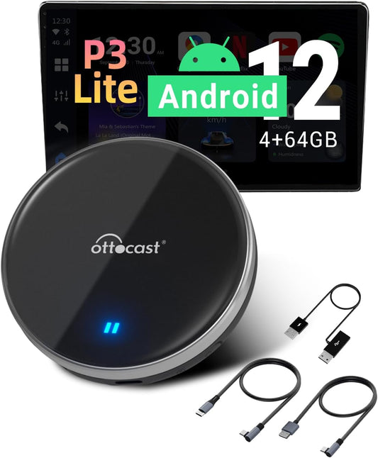 2024 OTTOCAST P3 Lite - Wireless CarPlay & Android Auto