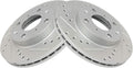 TRQ Front Performance Brake Rotors Set for 1998-2000 Civic - G-Coated