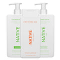 Native Strengthening Shampoo & Conditioner Set with Body Wash