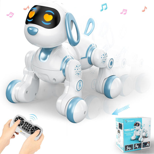 Interactive Robot Dog Toy, Music & Touch Sensors, Ages 3-7, Blue