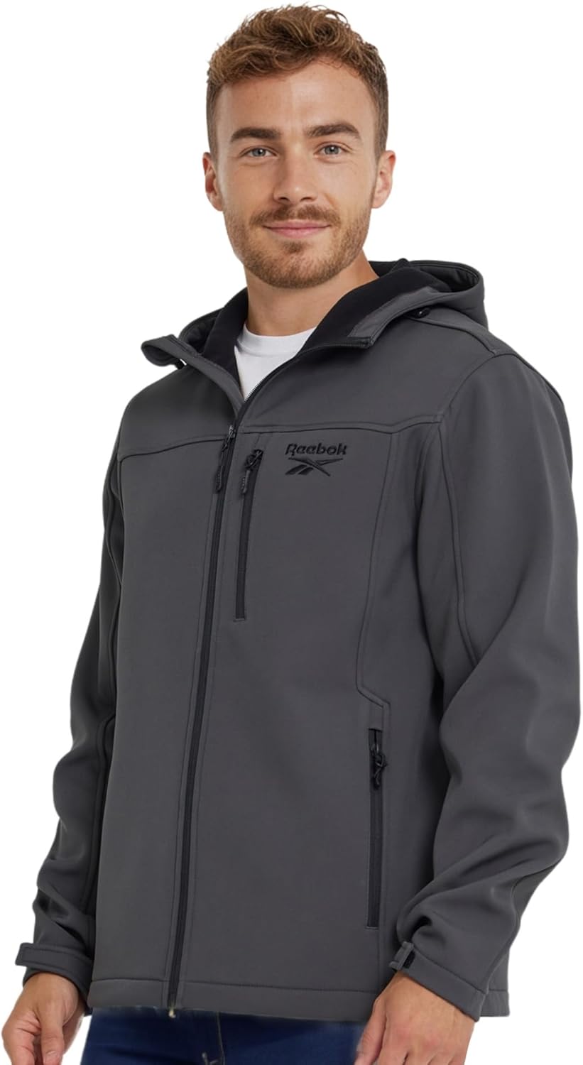 Reebok Waterproof Soft Shell Rain Jacket for Men - Versatile Gear