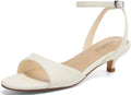 Women's Sandals Kitten Heels Low Strappy Heels Open Toe Ankle Strap 2