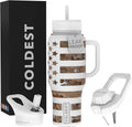 Coldest 36 oz Tumbler with Handle and Straw for Hot and Cold Drinks