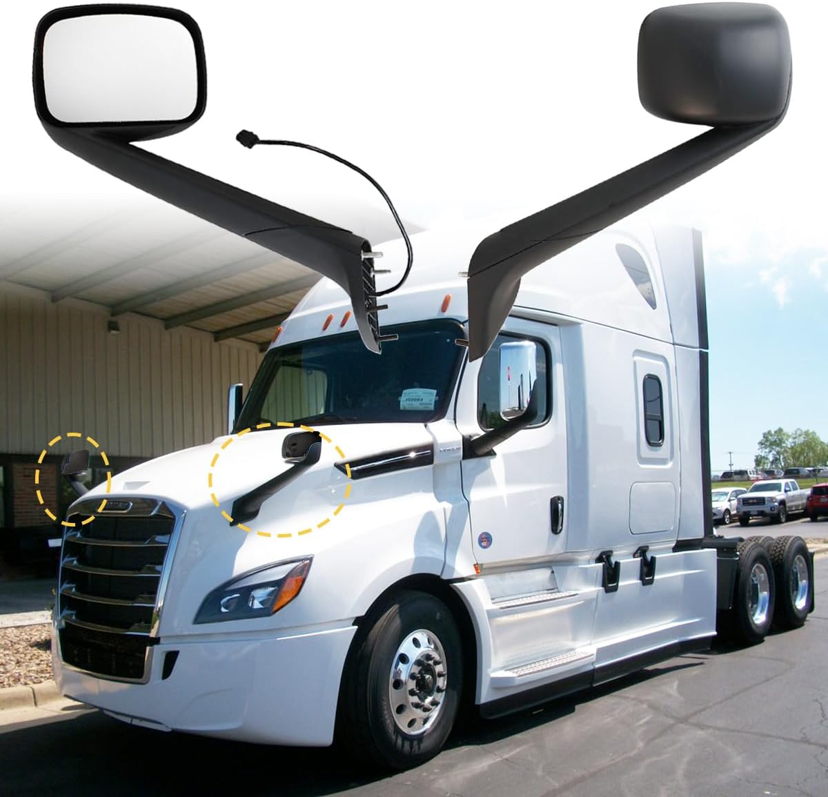 Heated Door Mirror Assembly for Freightliner Cascadia 2018