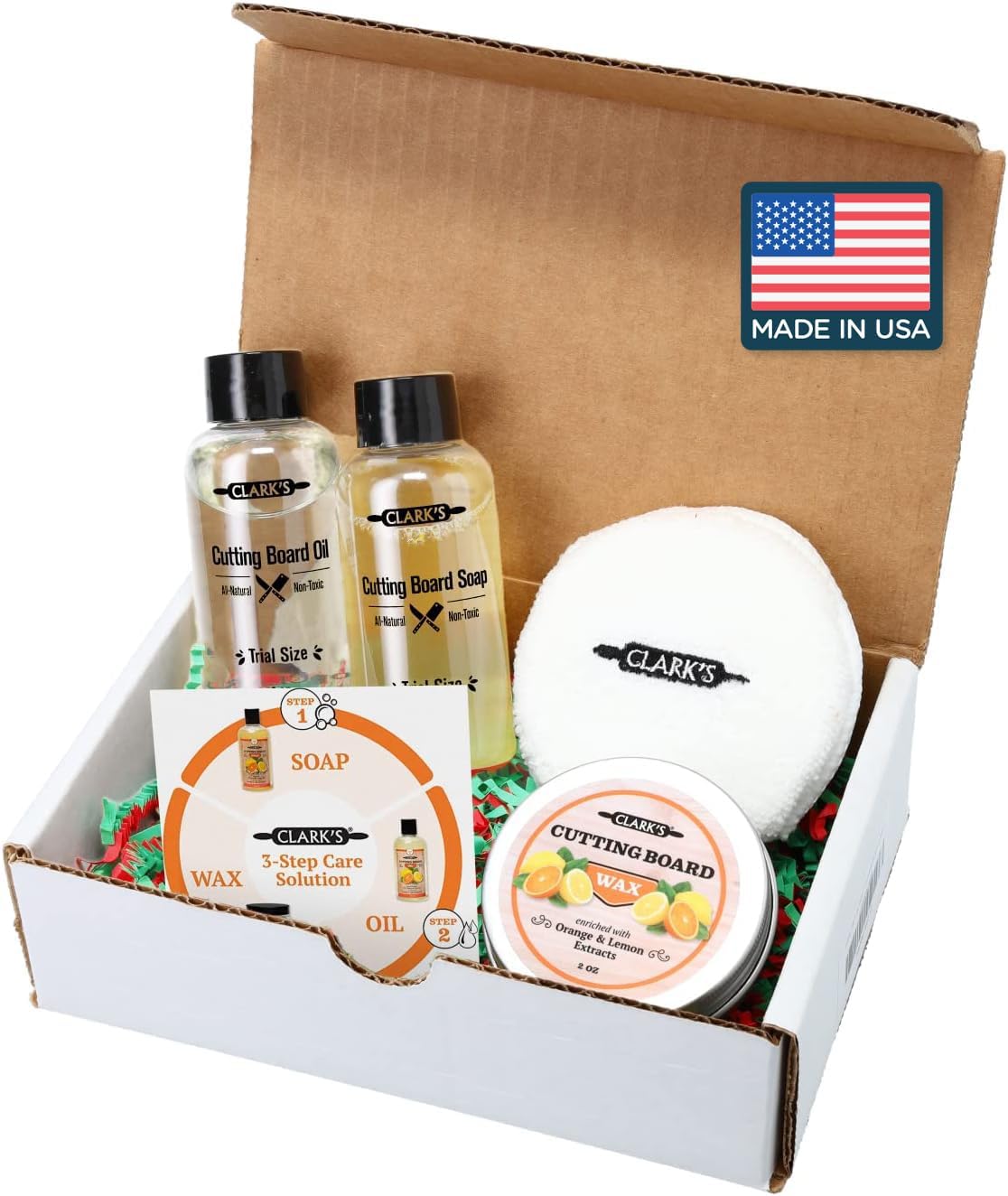 CLARK'S Cutting Board Care Kit for Foodies and Chefs