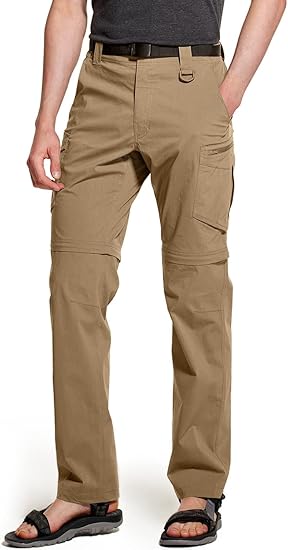 CQR Men's Convertible Cargo Pants for Outdoor Adventures