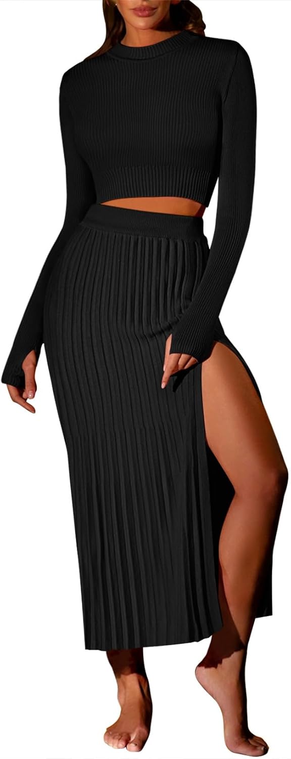 Pink Queen Women's 2 Piece Sweater Outfits Set for Every Occasion