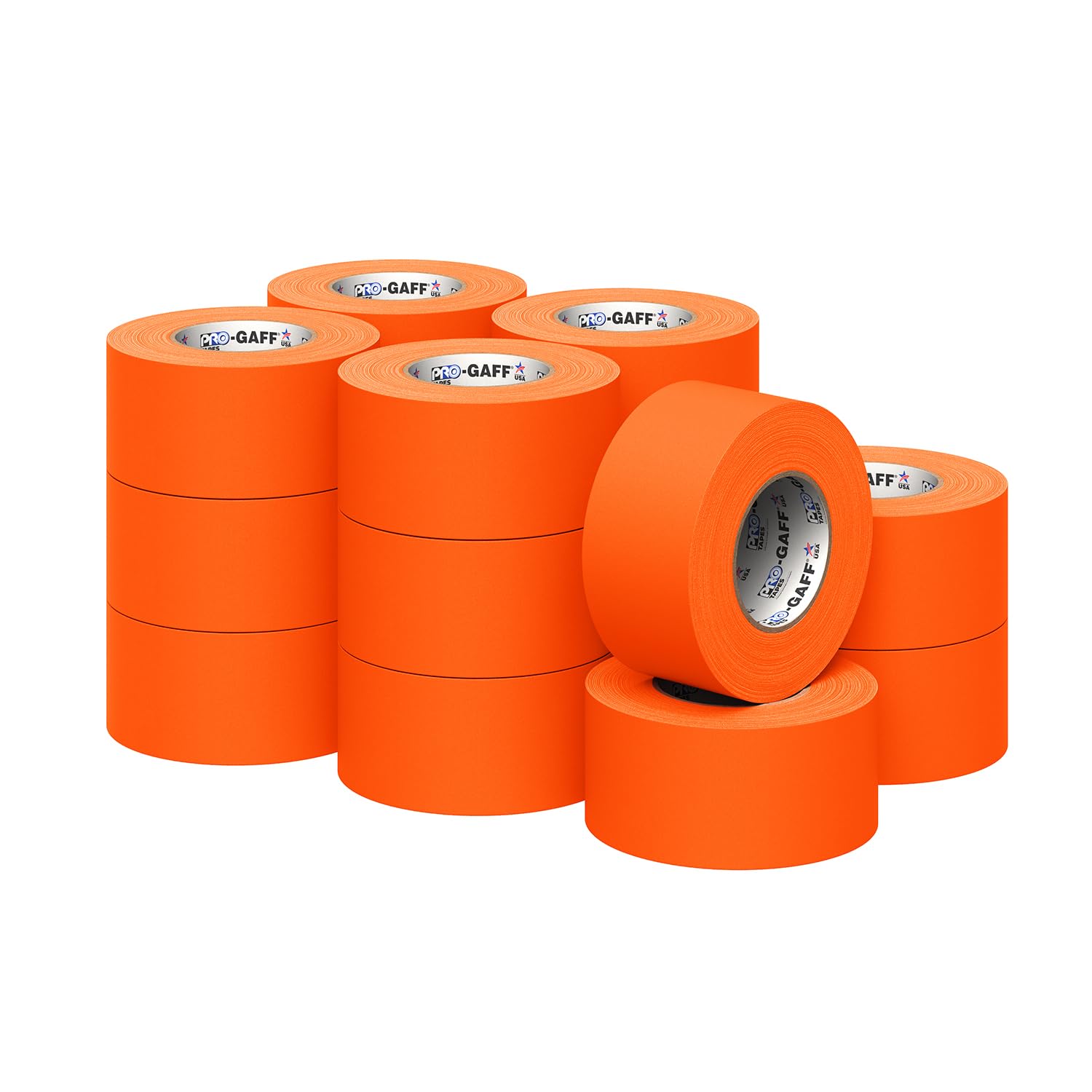 3 in Pro Gaff Gaffers Tape 50 Yards Fluorescent Orange Matte