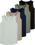 Men's Dry-Fit Muscle Tank Top 5 Pack - Versatile Athletic Basics Real