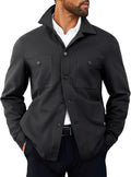 Runcati Mens Lightweight Shirt Jacket Button Down - Warm Casual