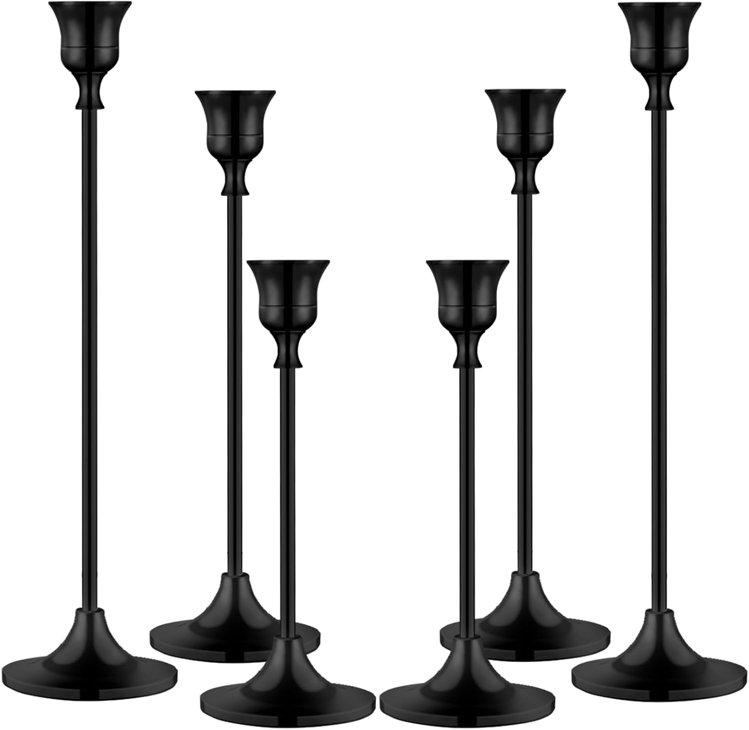 Metal Candle Holders for Taper Candlesticks Set - Vintage Decor