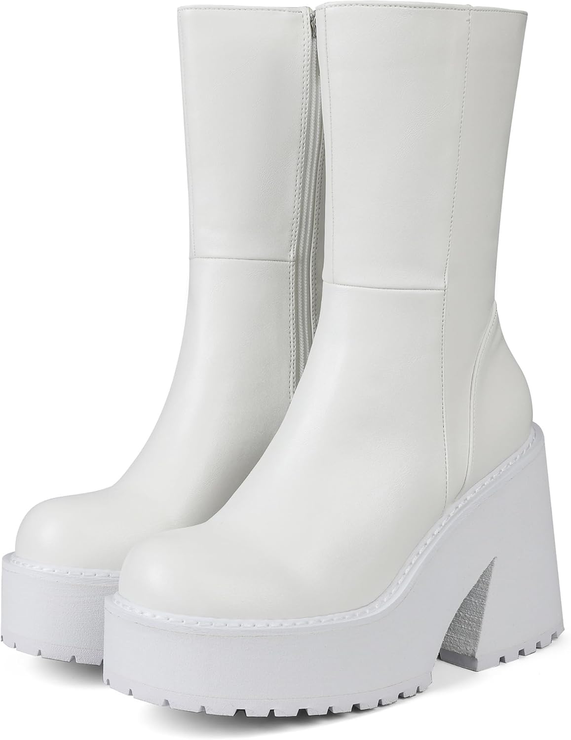 Wedge Heel Ankle Boots for Women - Stylish Punk Motorcycle Booties