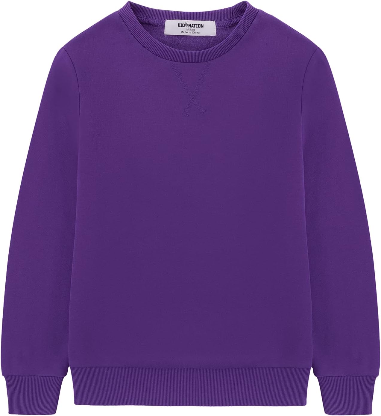 Kid Nation Kids Slouchy Soft Brushed Fleece Crewneck Sweatshirt