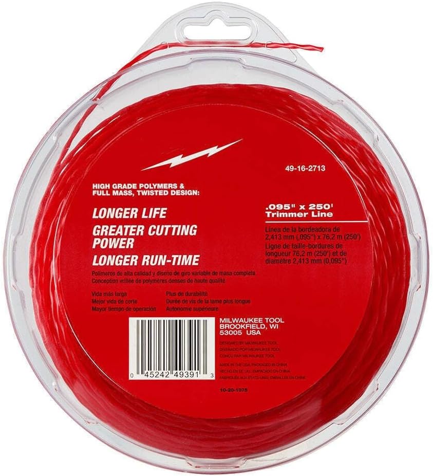 Milwaukee Trimmer Line 0.095 in. x 250 ft for Powerful Cutting