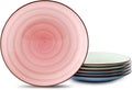 Selamica Ceramic 8 in Dinner Plates - Set of 6 Small Dessert Salad