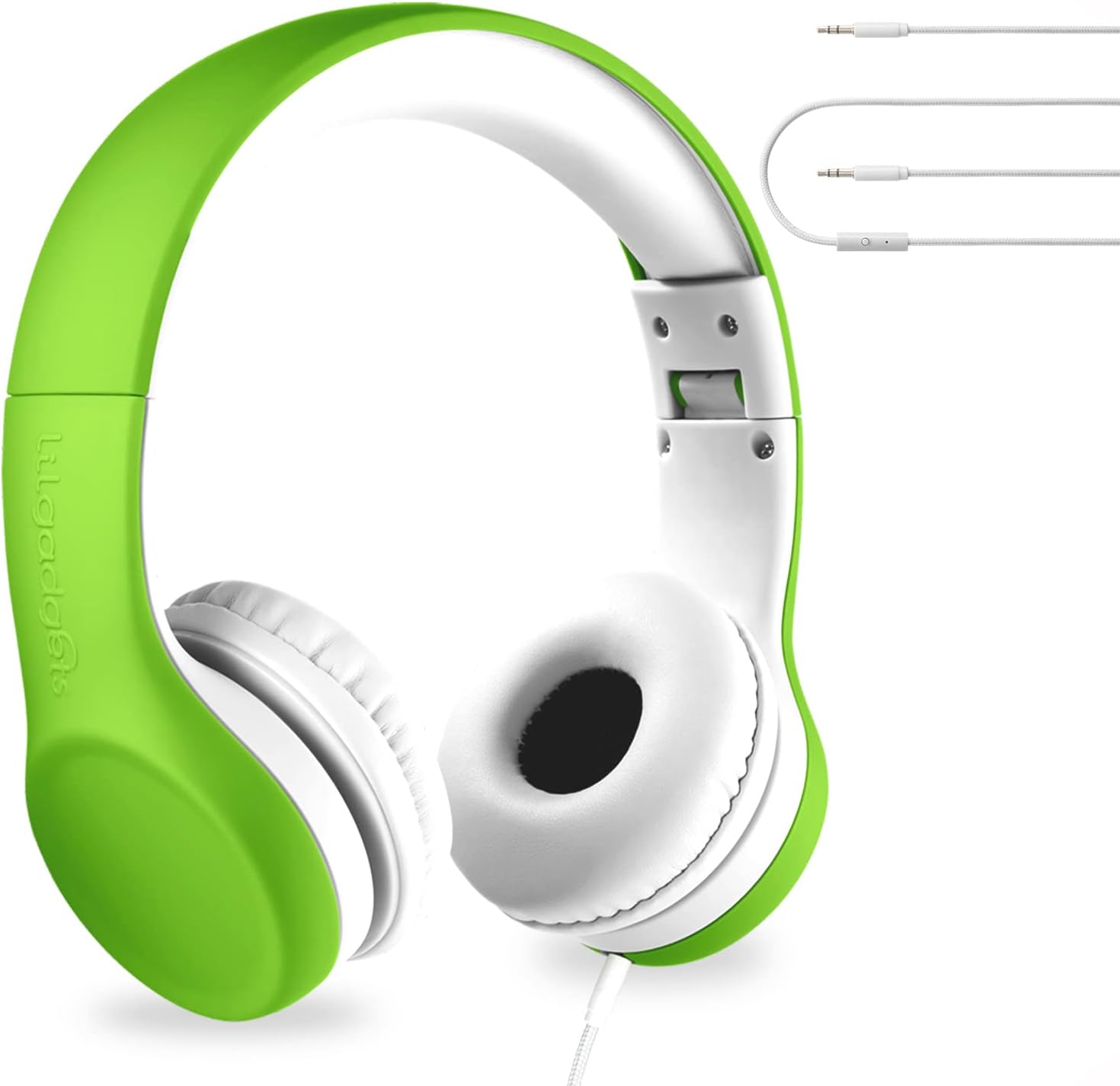 LilGadgets Green Wired Kids Headphones - Volume Limiting & Noise Reduction