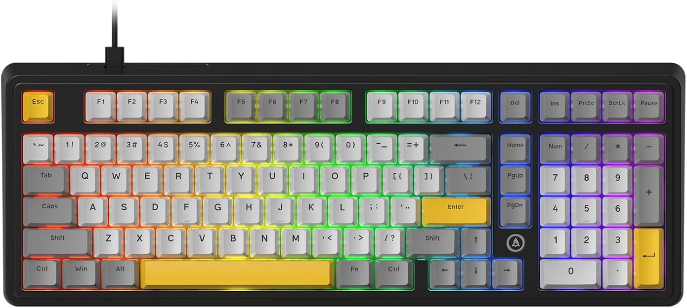 AK980 Mechanical Keyboard with Gasket Mount and RGB Backlighting