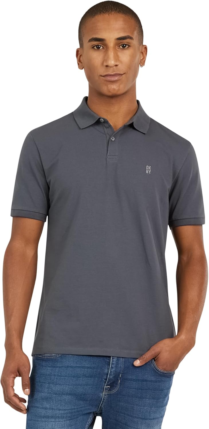 DKNY Soft Cotton Polo Shirts for Men - Modern Fit and Comfort