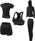 Women Workout Clothes 5-Piece Athletic Set - Versatile Gym Outfit