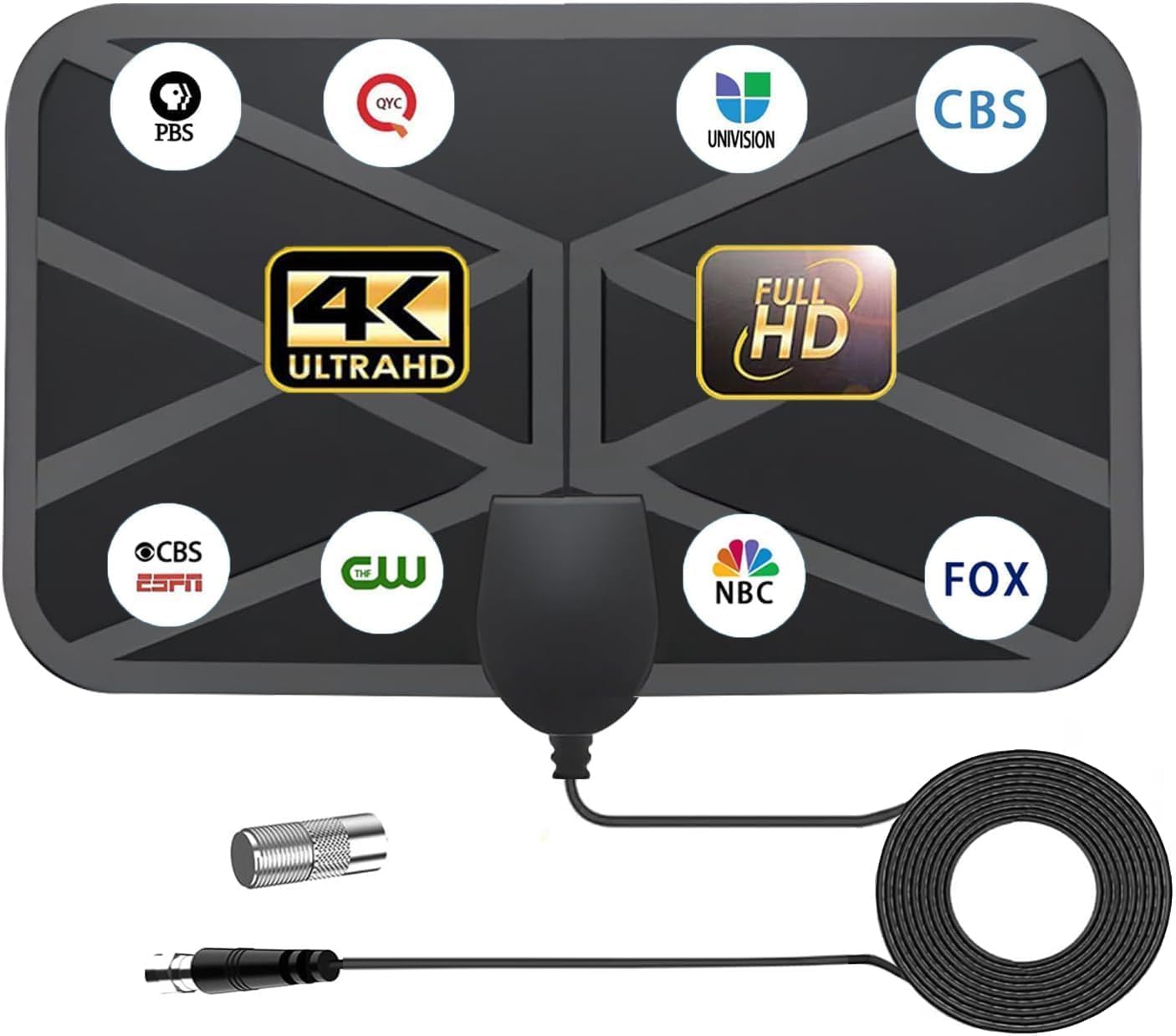530+ Miles Range Indoor TV Antenna - Free HD Channels