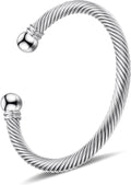 Adjustable Stainless Steel Bangle - Vintage Women's Jewelry