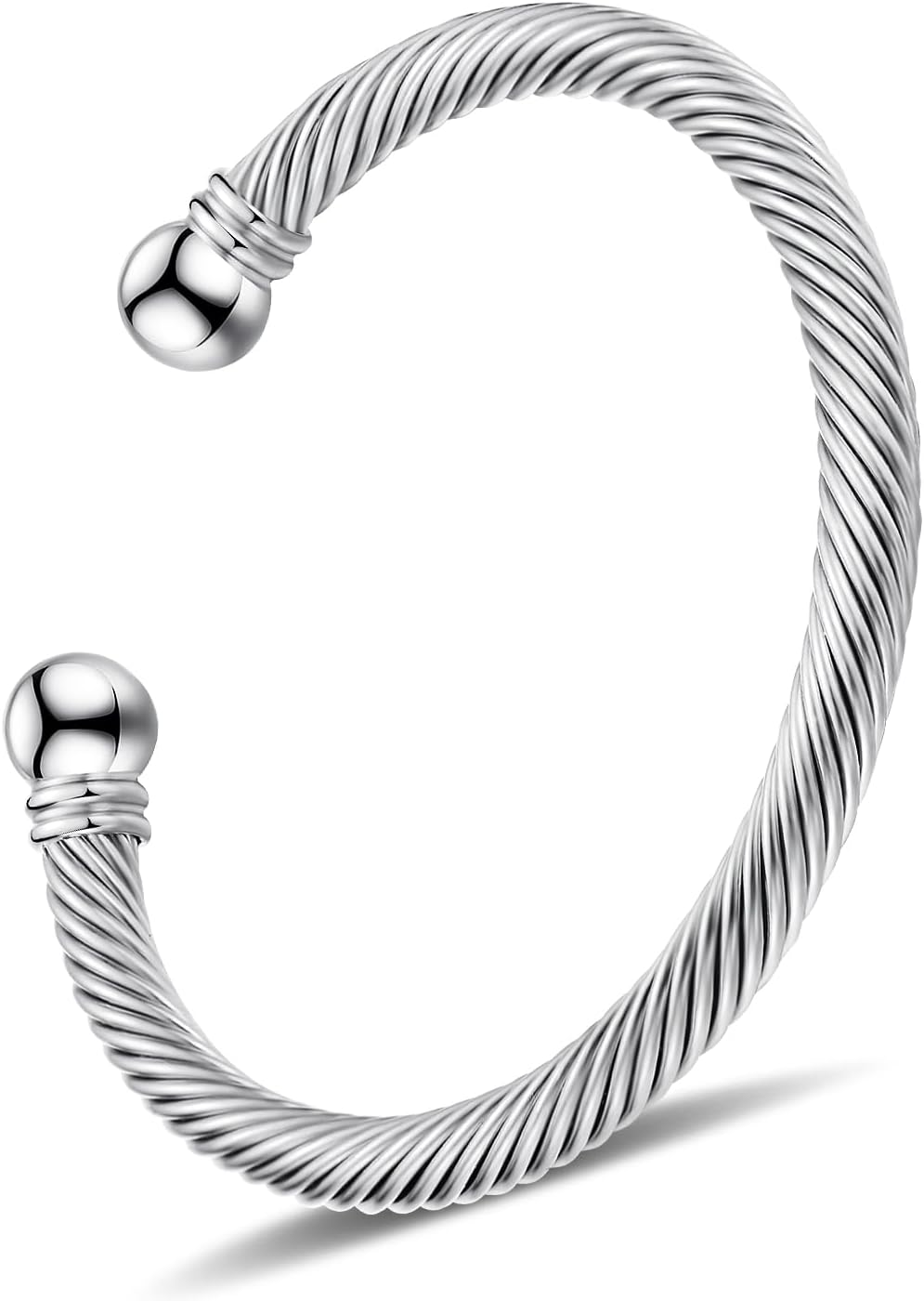 Adjustable Stainless Steel Bangle - Vintage Women's Jewelry
