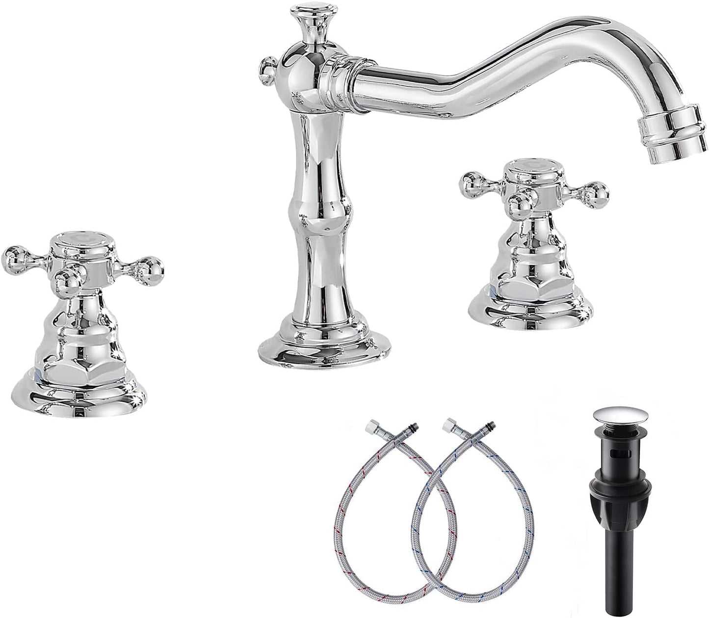 GGStudy Two Handles Three Holes Faucet for Stylish Bathrooms