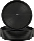 Eccliy 23 in Plastic Plant Saucers 10 Pack - Heavy Duty Trays