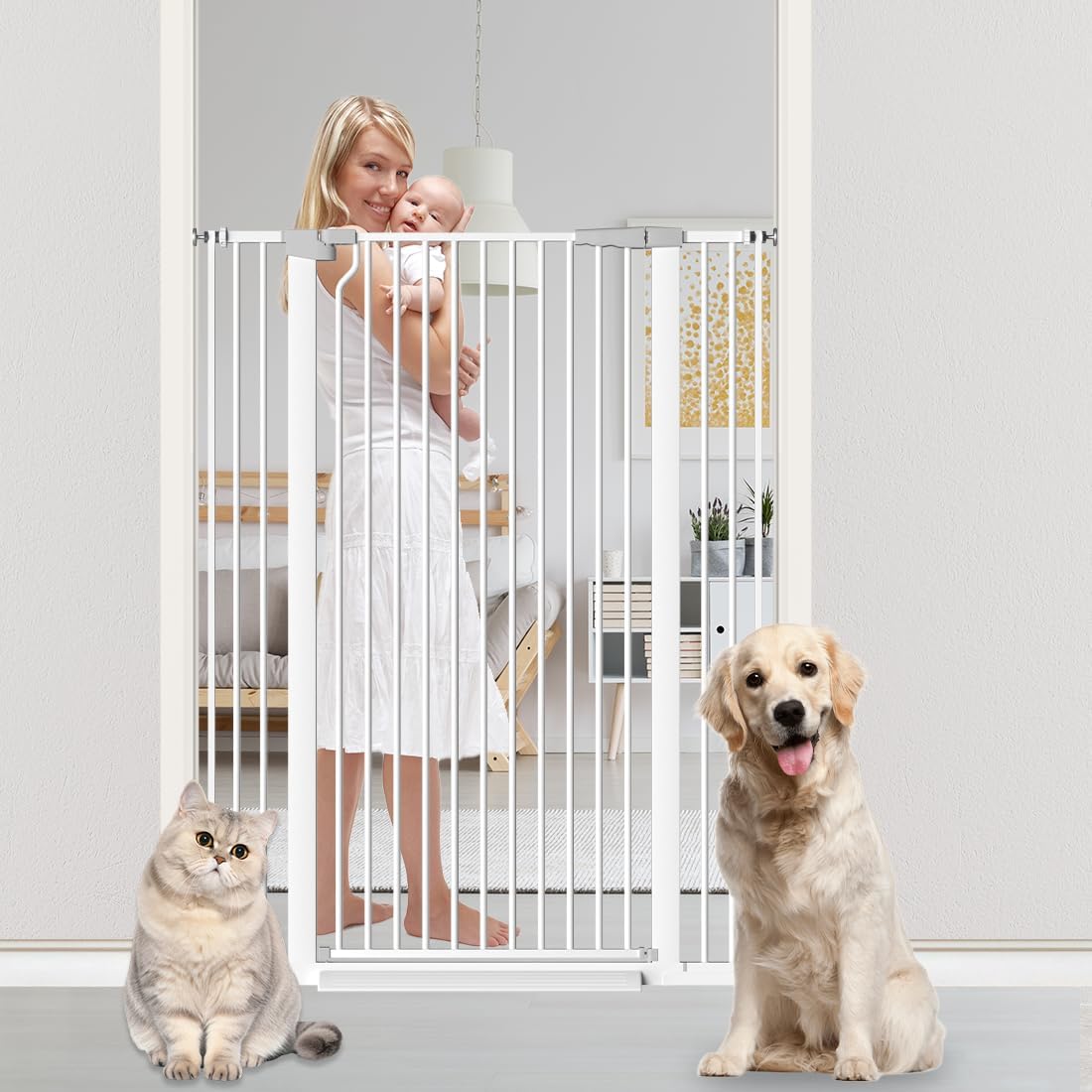51.18 Extra Tall Cat Gate for Doorway and Indoor Safety