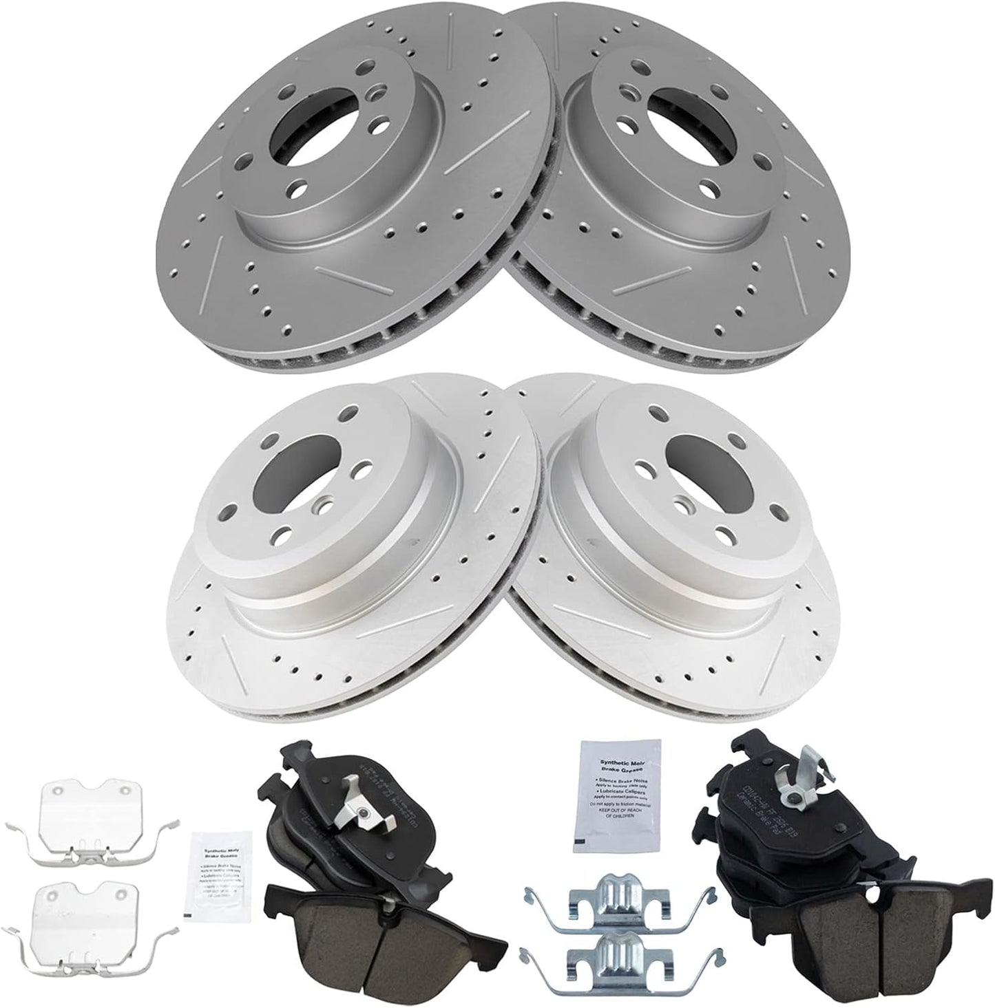 TRQ Performance Brake Pad & Rotor Kit for BMW X5 and X6