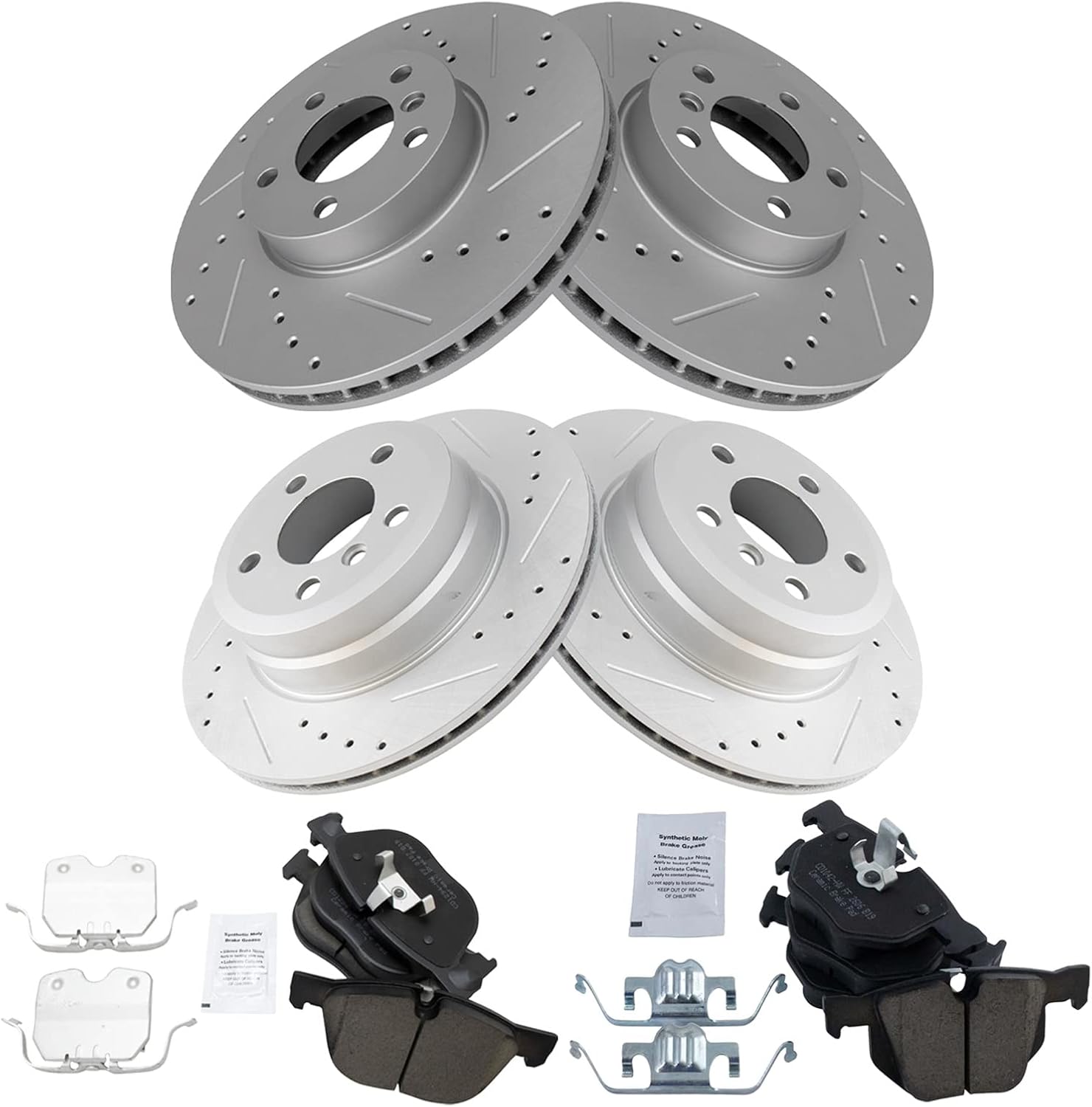 TRQ Performance Brake Pad & Rotor Kit for BMW X5 and X6