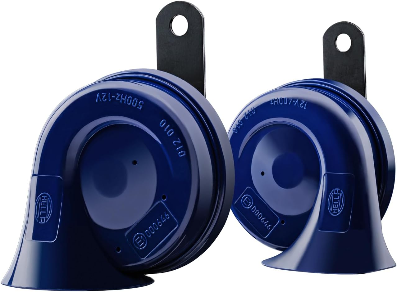 HELLA Blue Trumpet Horn Kit for Ultimate Sound Performance