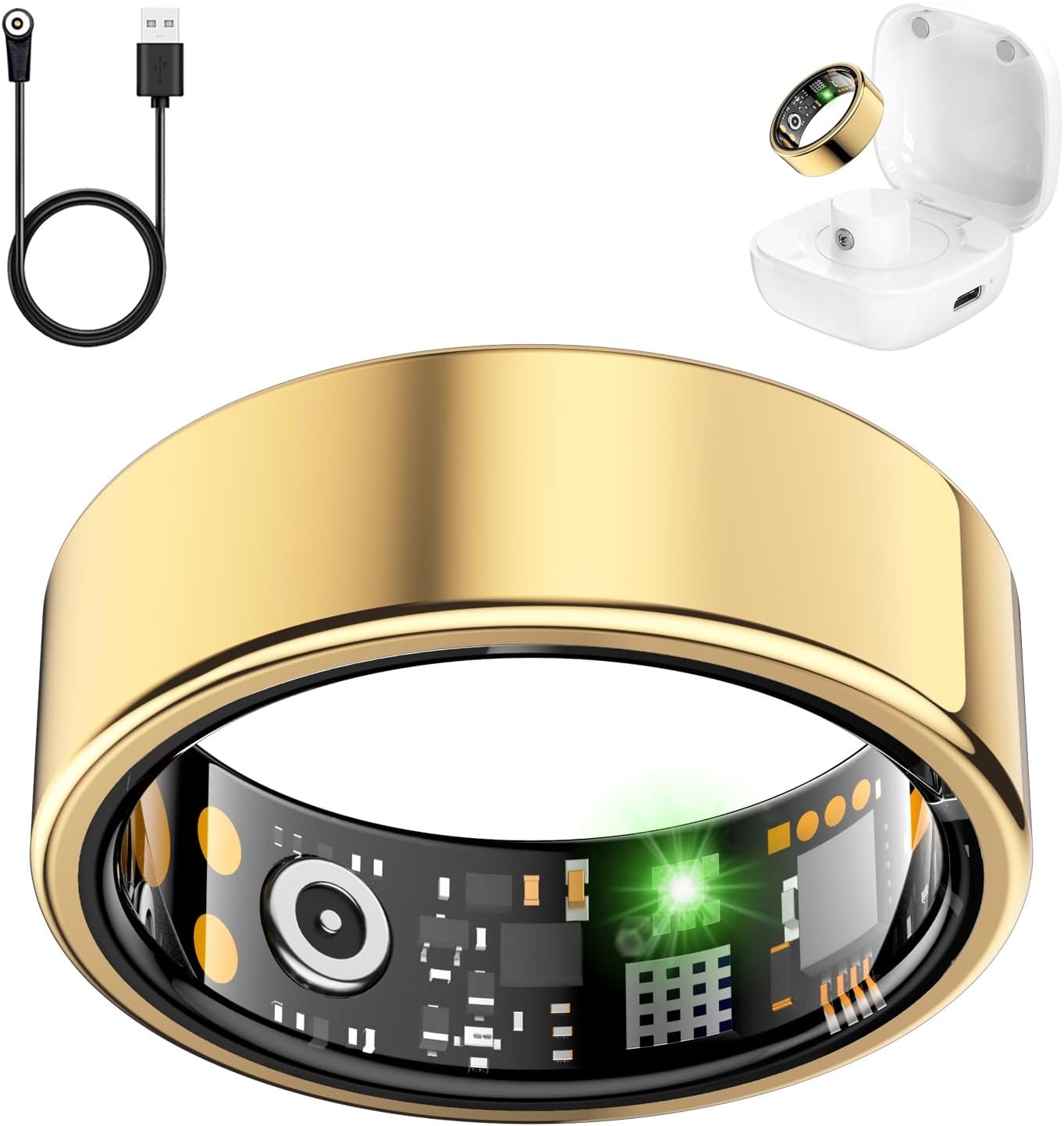 Smart Health Ring for Fitness Tracking, Heart Rate & Sleep