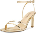 Heeled Sandals for Women Square Open Toe Strappy High Heels - Elegant