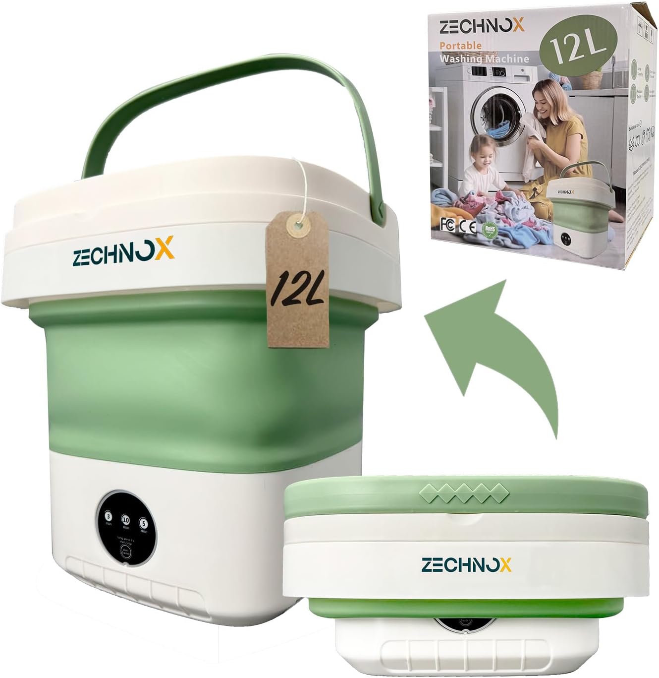ZechnoX Portable Mini Washer: Compact & Efficient