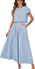 Mingzhu Womens 2 Piece Skirt Set - Casual Summer Maxi Outfit
