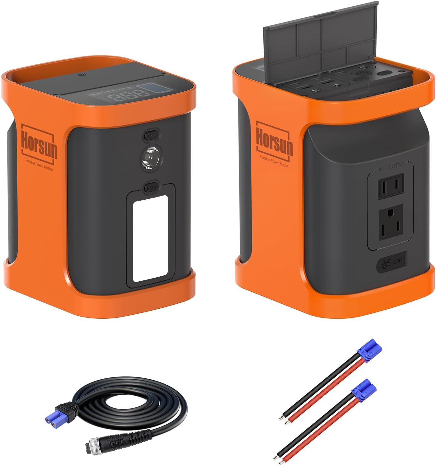 Horsun Portable Power Station - 99Wh AC Output, Fast Charging, Emergency Lighting