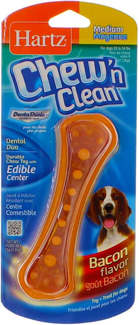 Hartz Chew N' Clean Dental Duo Dog Chew Toy for Medium Dogs