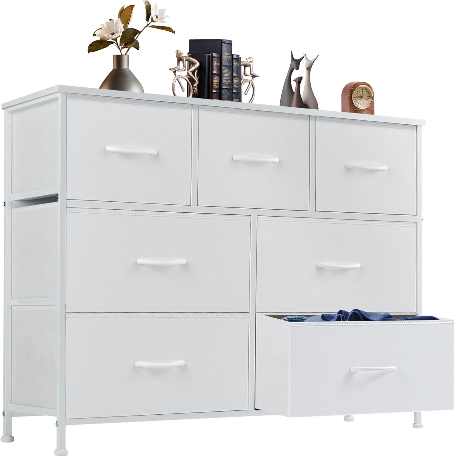 DUMOS Dresser for Bedroom with 7 Drawers and Storage Bins