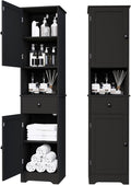 Tall Bathroom Cabinet with 2 Doors & 2 Drawer - Slim Storage for Small