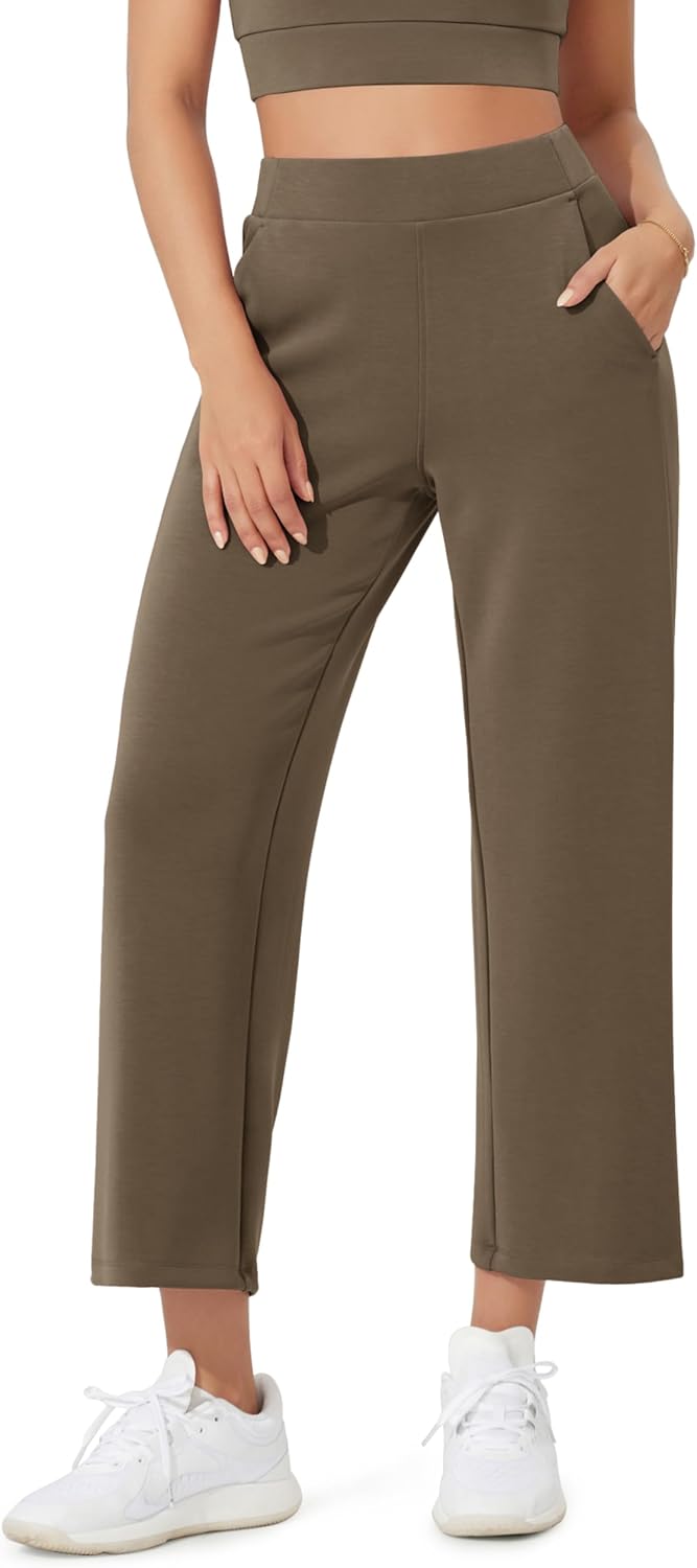 ODODOS Women's Modal Soft Relaxed Cropped Pants for Comfort