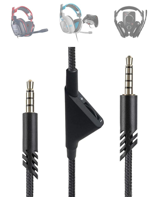 Enhanced Gaming Audio Cable | Volume Control/Mute | 6.5 Ft | Xbox/PC/PS4