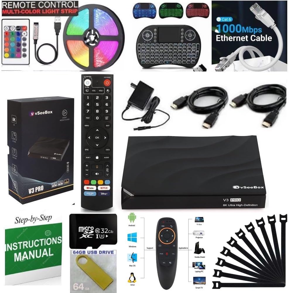 V-3 Pro 2024 Newest Version 8K Bundle with Voice and Keyboard