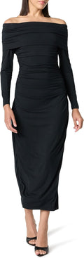 The Drop Stevie Off The Shoulder Maxi Knit Dress - Effortless Casual