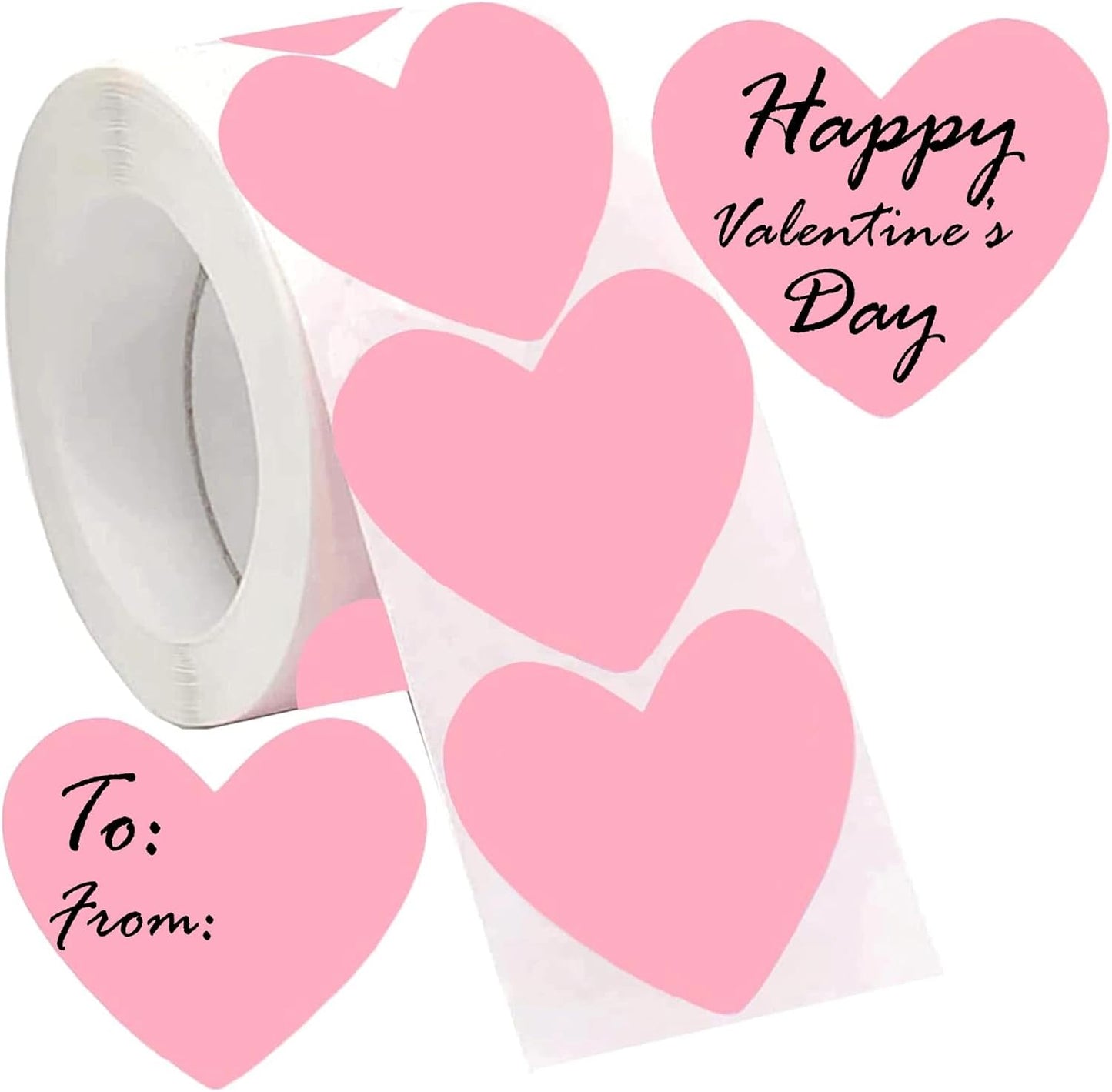 Valentine's Day Heart Thermal Labels - 500Pcs