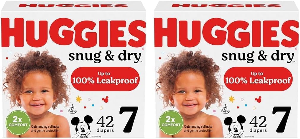 Huggies Snug & Dry Size 7 Diapers | 84 Ct | 12 Hour Leak Protection