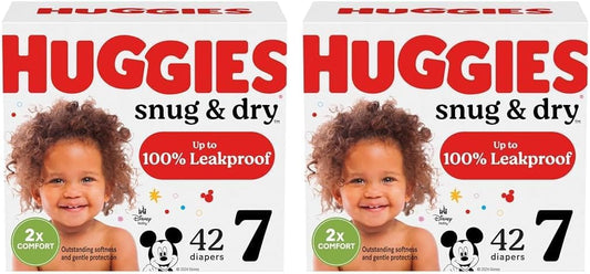 Huggies Snug & Dry Size 7 Diapers | 84 Ct | 12 Hour Leak Protection