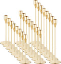 French Gold Taper Candle Holders Set of 24 - Elegant Table Centerpiece